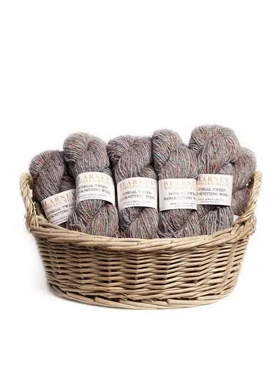 Aran Handknitting Wool Tweed Fossil Pack Of 12